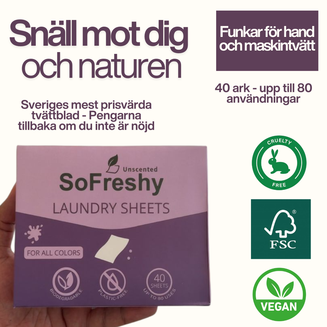 SoFreshy Ekologiska Laundry Sheets Doftfri